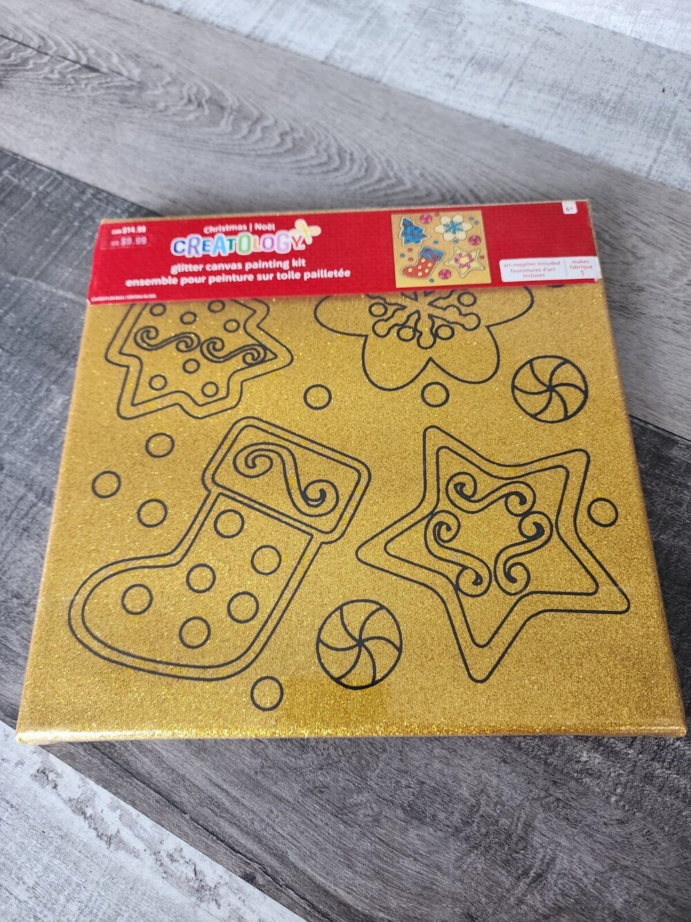 Creatology Christmas Glitter Canvas Painting Kit *New & Sealed* Tree Stocking +